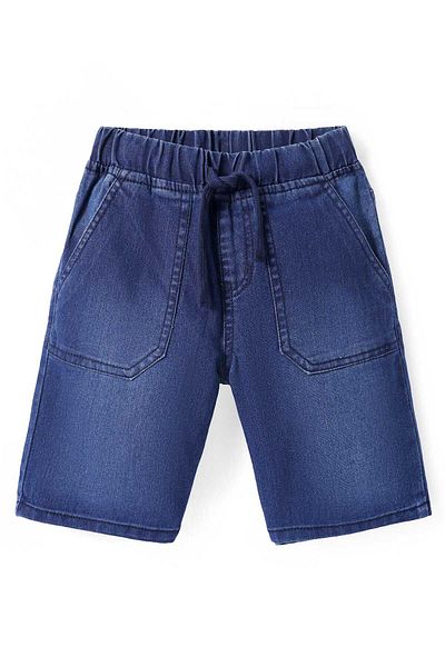 Pine kids شورت باين كيدز سادة - أزرق داكن