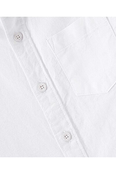 Pine kids Pine Kids Cotton Woven Full Sleeves Solid Color Shirt - White