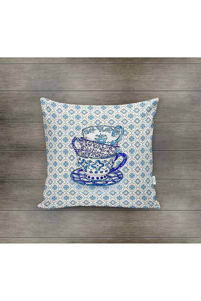 Evmila Husa de perna din catifea cu tema primavara 43x43 Cm Imprimare pe doua fete