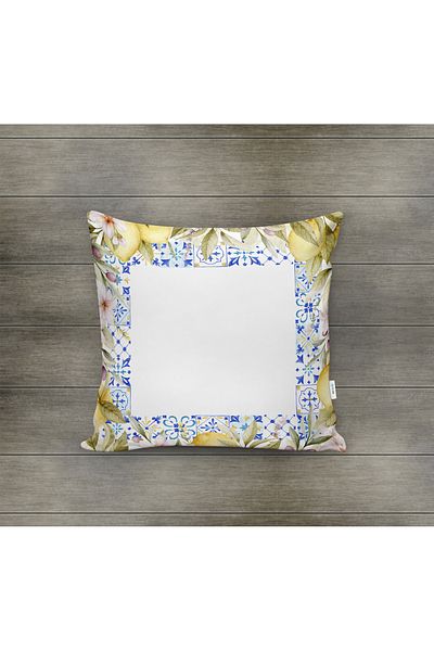 Evmila Husa de perna din catifea cu tema primavara 43x43 Cm Imprimare pe doua fete