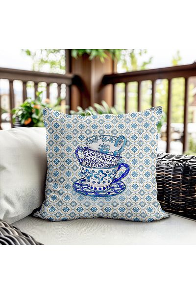 Evmila Husa de perna din catifea cu tema primavara 43x43 Cm Imprimare pe doua fete