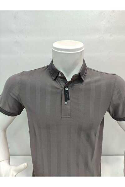 ADVANTE Güncüoglu Slim Fit Footed Collar Self-Patterned Men's T-Shirt