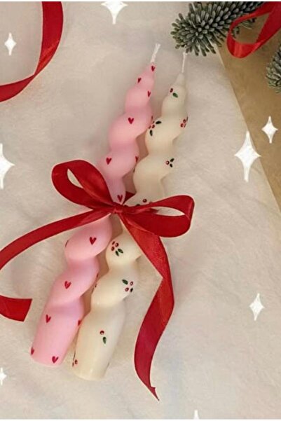 YABA 2 ADET DESENLİ BURGU MUM