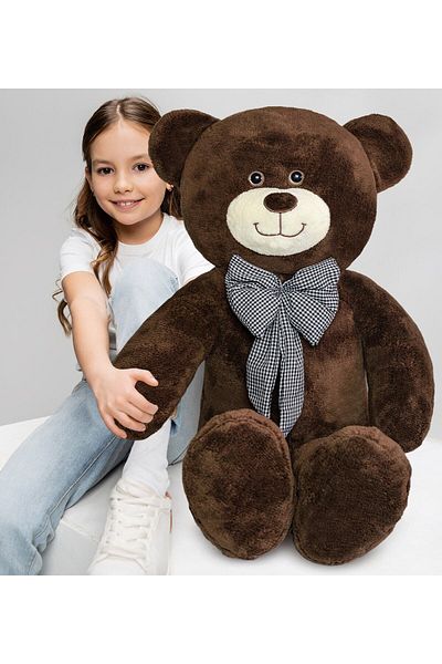 Pandamkee 100 Cm Dark Brown Teddy Bear with Bow Tie Special for Lover