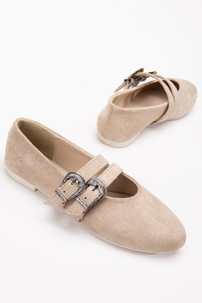 camaiore Beige Suede Top Quality New Season Ballerinas