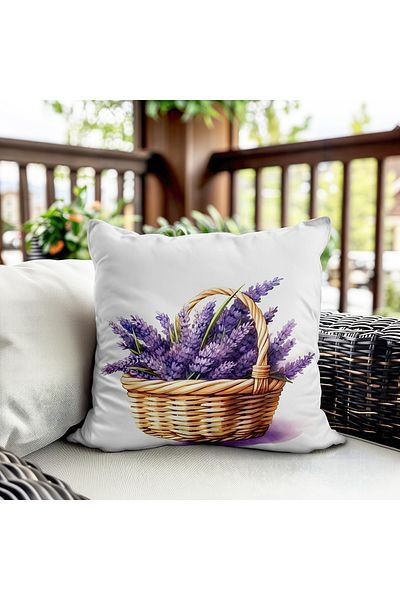 Evmila Husa de perna din catifea cu tema primavara 43x43 Cm Imprimare pe doua fete