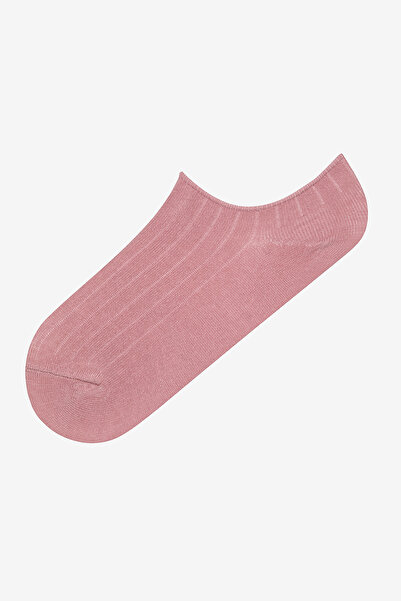 Penti Ribbed Grey-Pink Sneaker Socks