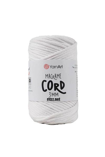 Yarnart Κορδόνι Macrame 3MM 751 Λευκό