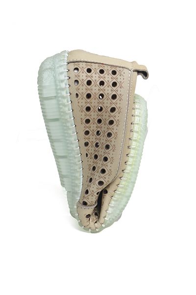 Ayakkabı Vakti Flexible Stitched Sole Genuine Leather Orthopedic Women's Ballerinas