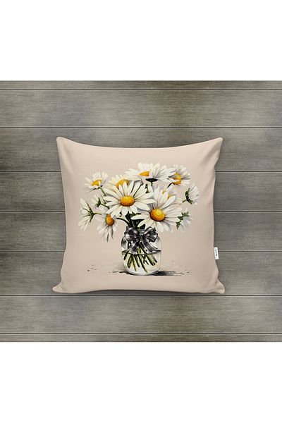 Evmila Husa de perna din catifea cu tema primavara 43x43 Cm Imprimare pe doua fete