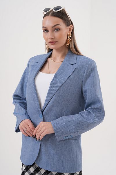 nisya JACHETĂ ALBASTRĂ CU DUBLU BUTON DE DAMĂ