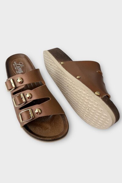 Liger Γυναικείες καθημερινές ορθοπεδικές παντόφλες ΚΑΦΕ 3 Banter πόρπη Summer House Beach Vacation Work Παντόφλες