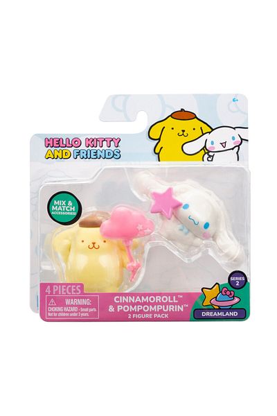 GIOCHI PREZIOSI Hello Kitty 2-Piece Mini Figure S2 - Pompompurin and Cinnamoroll