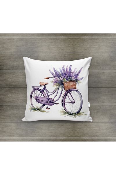 Evmila Husa de perna din catifea cu tema primavara 43x43 Cm Imprimare pe doua fete