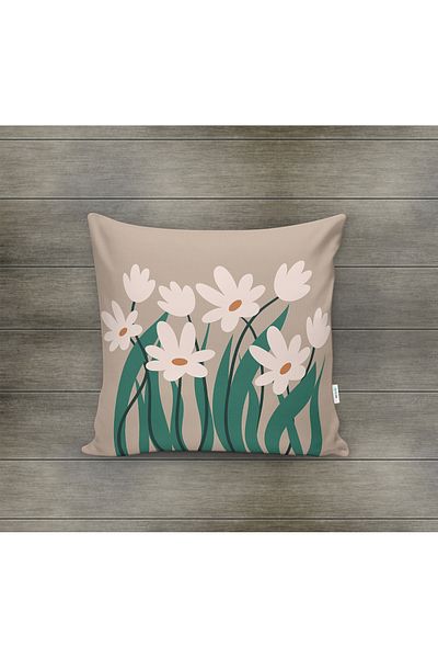 Evmila Husa de perna din catifea cu tema primavara 43x43 Cm Imprimare pe doua fete