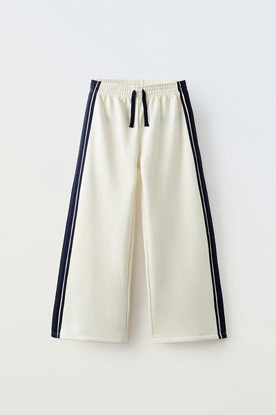 Monila Girls Polo Neck Tshirt and Wide Leg Pants Bottom Top Set