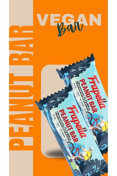 Frapella Vegan Bar with Grapes and Cinnamon Peanut 40 Gr. X 12 Pieces