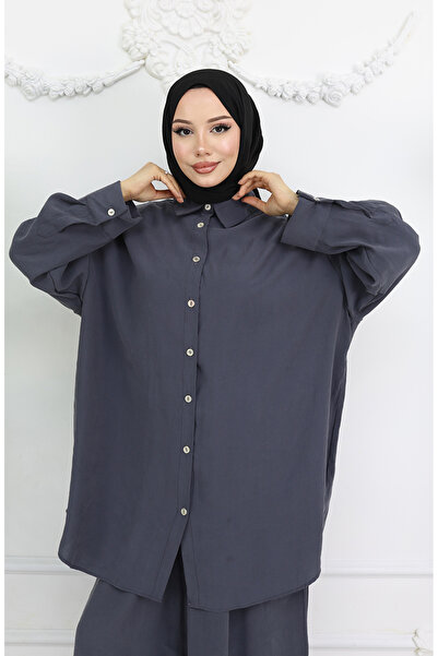 sefamerve Tunik Pantolon İkili Takım 4065-05 Antrasit