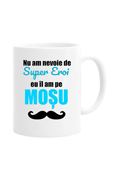 OEM Cană albă personalizată „Nu am nevoie de supereroi, îl am pe Moș Crăciun”...