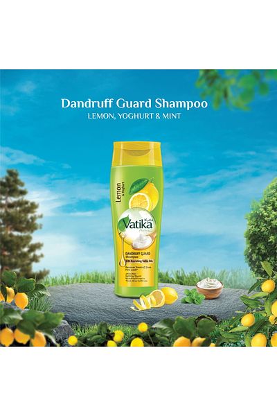 Vatika Naturals Dandruff Guard Shampoo Lemon & Yoghurt Removes Dandruff From First Wash 200ml