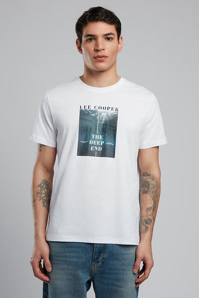 Lee Cooper Tino Men's O Neck T-Shirt White