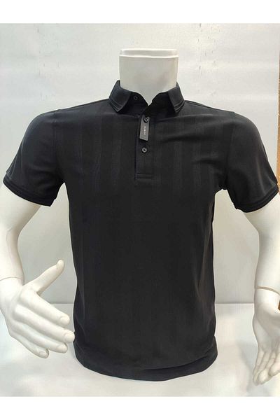 ADVANTE Güncüoglu Slim Fit Footed Collar Self-Patterned Men's T-Shirt