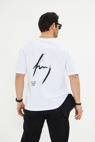 The Champ Clothing Ανδρικό μπλουζάκι Oversize μαύρο με στάμπα στην πλάτη, χαλαρή εφαρμογή, 100% βαμβάκι