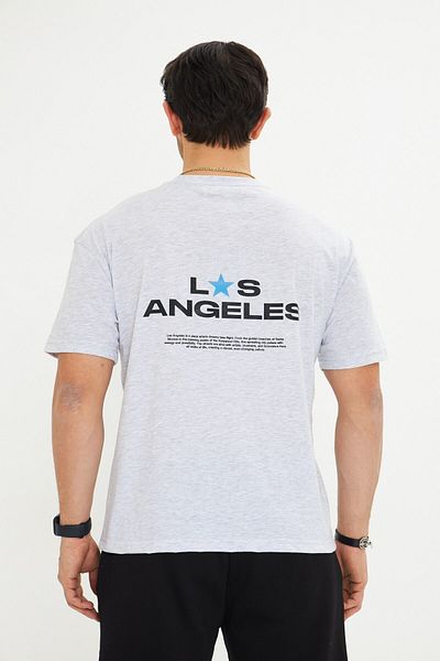 The Champ Clothing Ανδρικό μπλουζάκι Los Angeles Print 100% Cotton Oversize