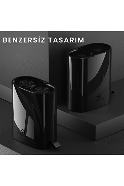 Enchen K8 Seyahat Boy Şarjlı Suya Dayanıklı Çift Yönlü Kavisli Tıraş Makinesi)