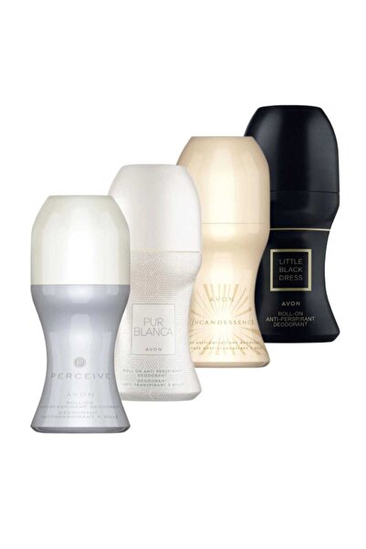 AVON Perceive, Pur Blanca, Incandessence ve Little Black Dress Kadın Rollon Seti