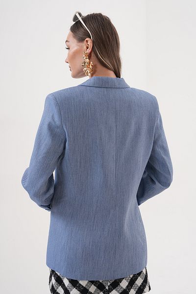 nisya JACHETĂ BLAZER ALBASTRĂ CU DETALII CU BUTONI