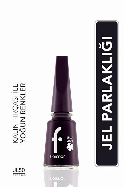 Flormar Nail Polish - Jelly Look Nail Enamel Purple Rain8690604497805