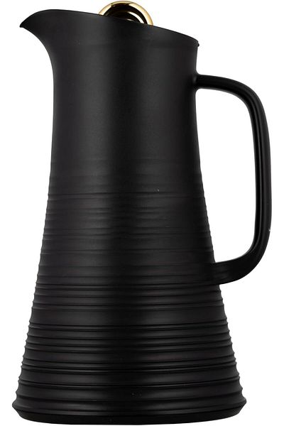 ALSAIF Deva Coffee And Tea Vaccum Flask In Black / Leak-proof And Keeps Drinks Hot 1 Liter