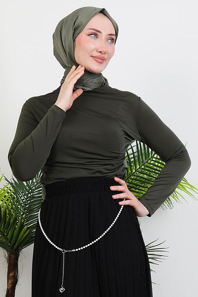 KAWEL Αφίσες για Draped Blouse Khaki