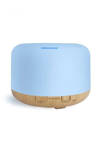 COOYA Humidifier Oil Diffuser, 500ml With Timer and No-Water Automatic Shut-Off 7 LED Light Colors