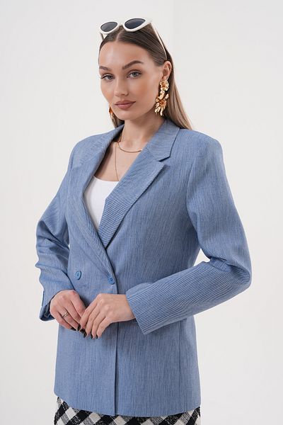 nisya JACHETĂ BLAZER ALBASTRĂ CU DETALII CU BUTONI
