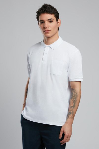 Lee Cooper Ανδρικό μπλουζάκι με γιακά πόλο Rolan Λευκό