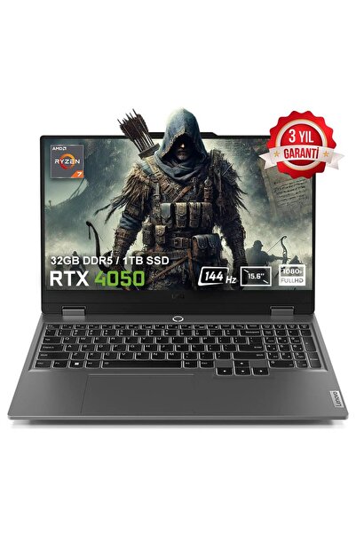 LENOVO LOQ 15ARP9 83JC00E3TRv2 Ryzen 7-7435HS 32GB 1TB RTX4050 15.6inç  FreeD...