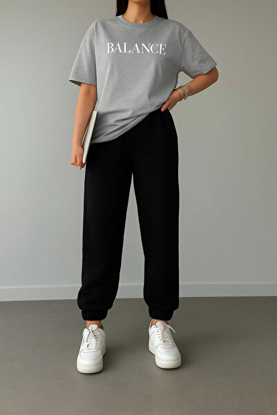 EYAX MODA Women's Printed Tracksuit Set - Tshirt Jogger Bottom Top Set