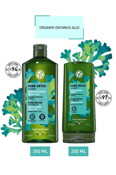 Yves Rocher Yağlı Saçların İhtiyacına Yönelik Günlük Uzman 2'li Bakım Seti 300ml + 200ml