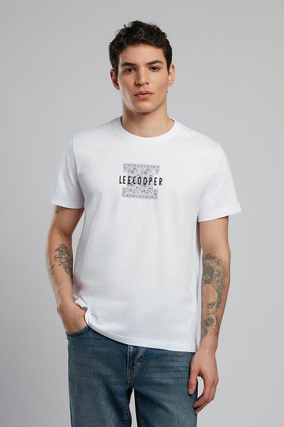 Lee Cooper Bart Men's O Neck T-Shirt White