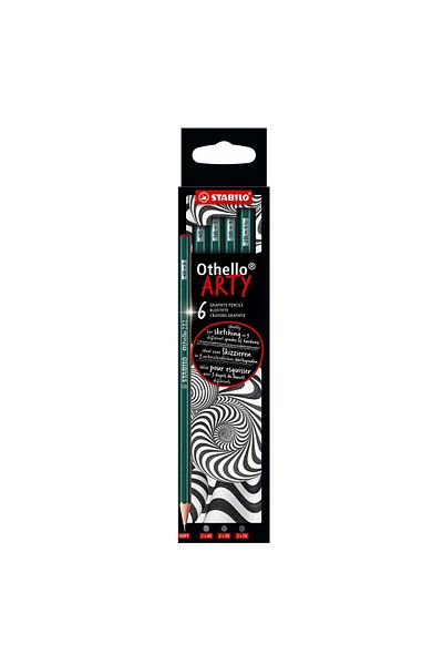 Stabilo Set de 6 creioane grafice Othello 282, cutie carton Arty - moi