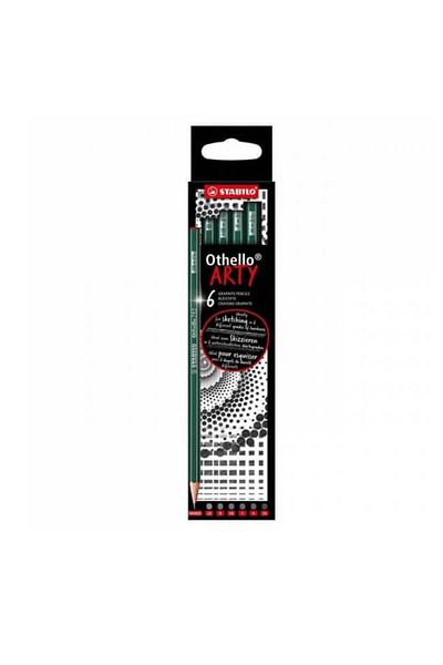 Stabilo Set Of 6 Graphite Pencils Othello 282 Cardboard Case Arty - Mixed