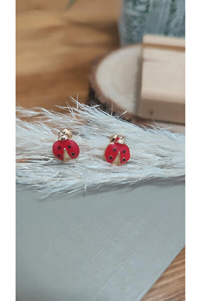 To Be Reborn Çelik Uğur Böceği Kız Çocuk/Bebek Küpesi