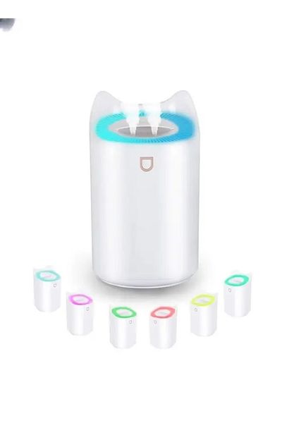 COOYA Air Humidifier Diffuser, 3L Quiet Mist with 2 Nozzle and 3 Spray Mode, 7 Colors Light Lamp, 48h Work