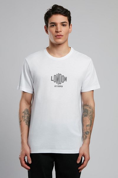 Lee Cooper Lev Men's O Neck T-Shirt White