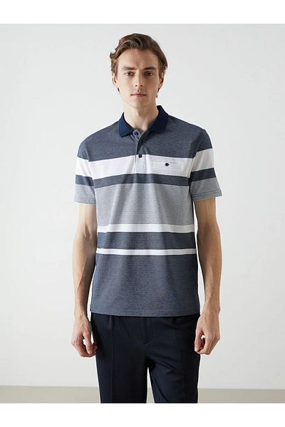 LC Waikiki Ανδρικό μπλουζάκι LCWAIKIKI Classic Polo με κοντό μανίκι ριγέ πικέ