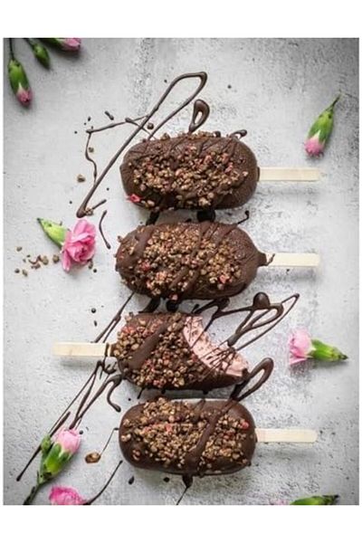 ÇAĞUR New 2024 4' L Magnum Ice Cream Mold, Silicone Large Size White Practical Ice Cream Chocolate Ka