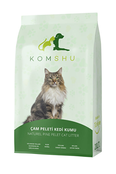 NEWKOMSHU %100 Çam Peleti Kedi Kumu 20lt