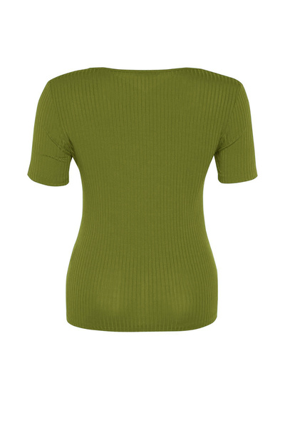 Trendyol Curve Mint Camisole Knitted Plus Size Blouse